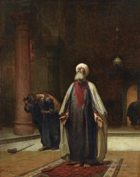  Prayer Painting - THE PRAYER Frederick Arthur Bridgman Arab
